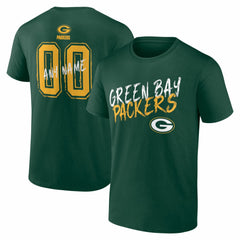 Green Bay Packers Hustle Personalized Name & Number T-Shirt Green - NFL