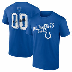 Indianapolis Colts Hustle Personalized Name & Number T-Shirt Royal - NFL