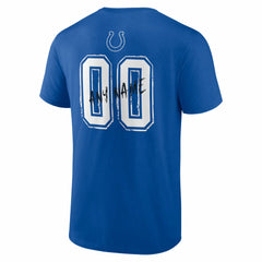 Indianapolis Colts Hustle Personalized Name & Number T-Shirt Royal - NFL