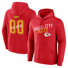 Kansas City Chiefs Hustle Personalized Name & Number Hoodie Red - NFL