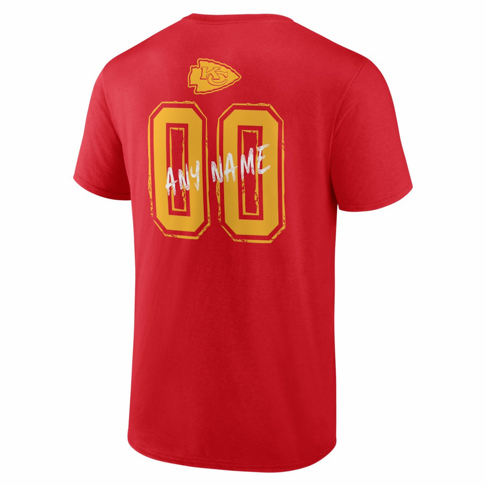 Kansas City Chiefs Hustle Personalized Name & Number T-Shirt Red - NFL