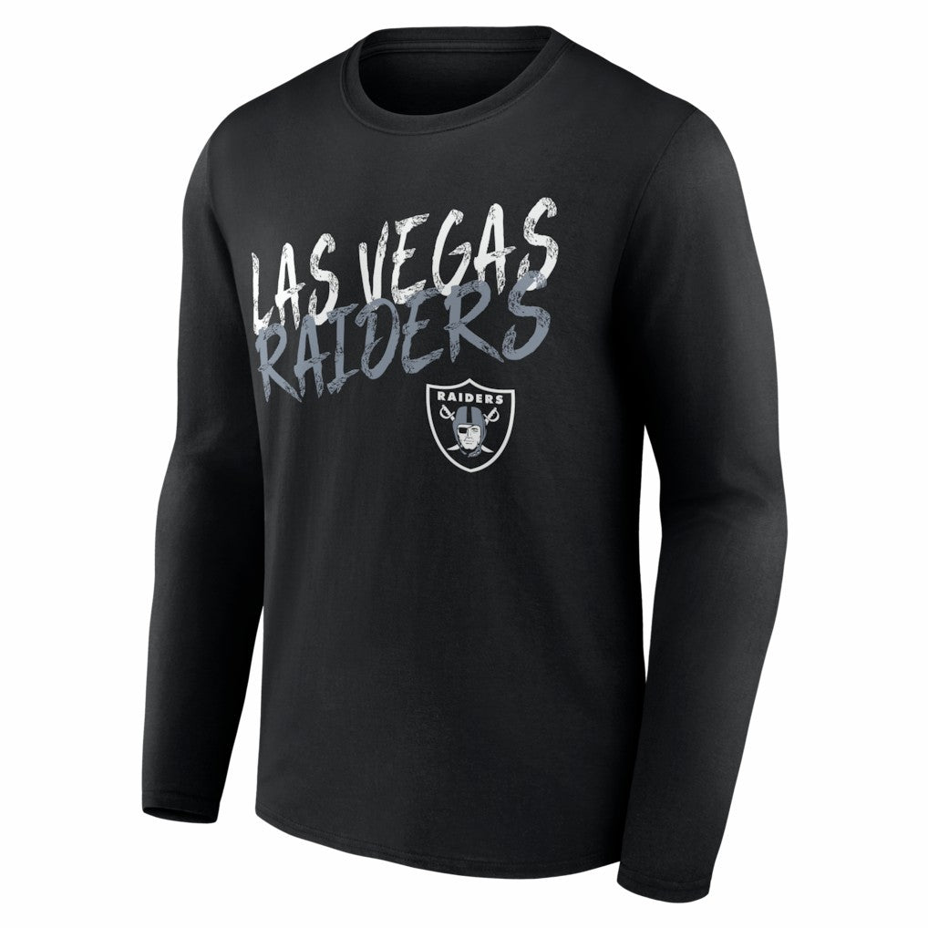 Las Vegas Raiders Hustle Personalized Name & Number Long Sleeve T-Shirt Black - NFL