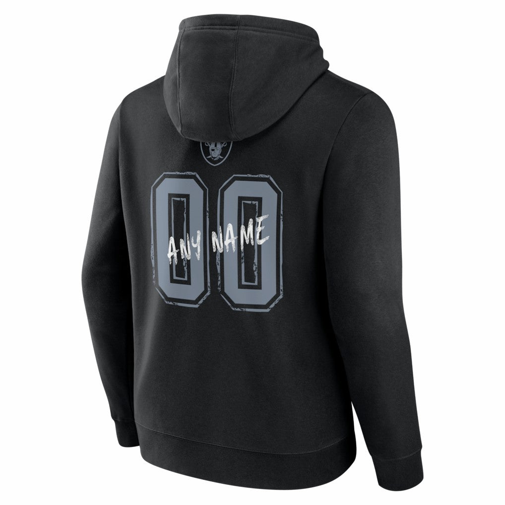 Las Vegas Raiders Hustle Personalized Name & Number Hoodie Black - NFL