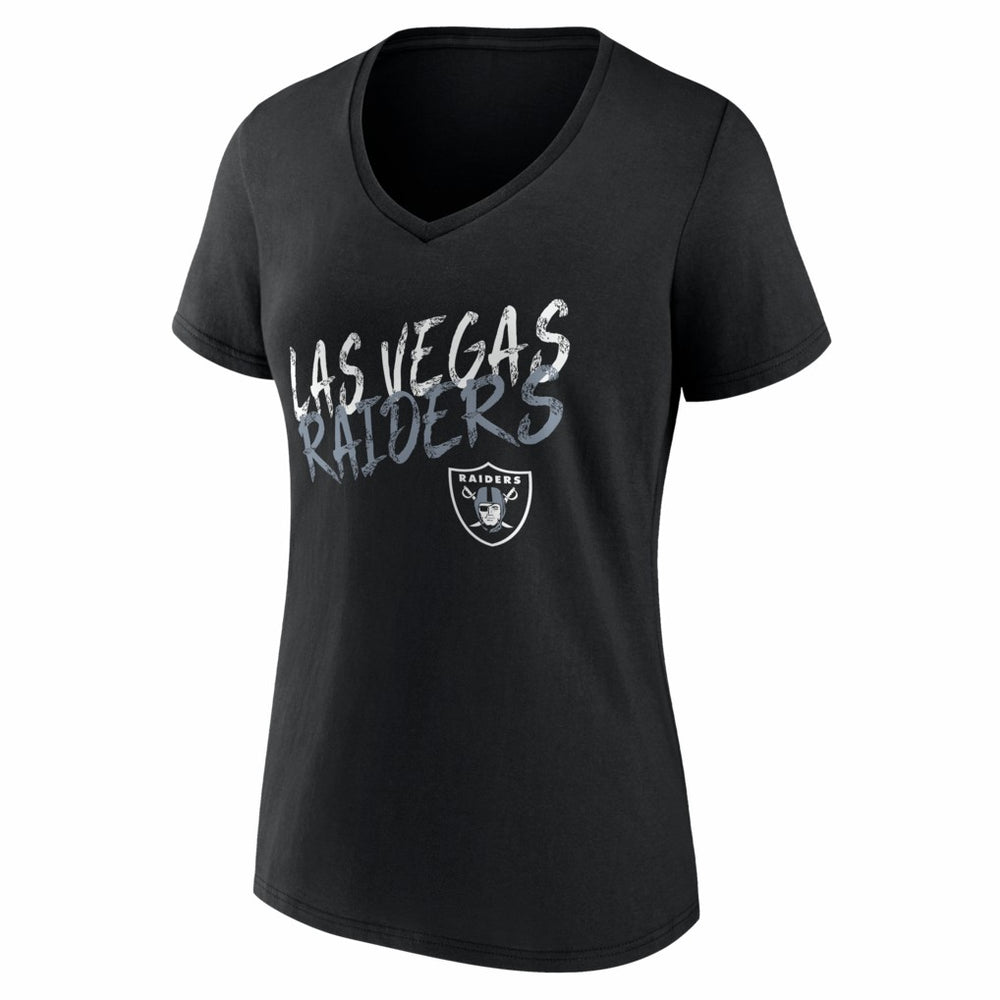 Las Vegas Raiders Women's Hustle Personalized Name & Number V-Neck T-Shirt Black - NFL