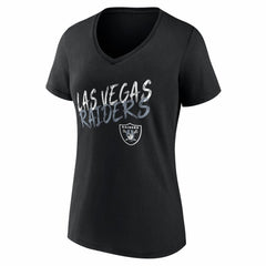 Las Vegas Raiders Women's Hustle Personalized Name & Number V-Neck T-Shirt Black - NFL