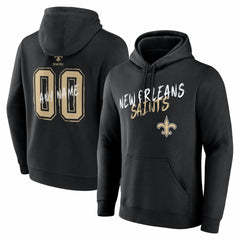 New Orleans Saints Hustle Personalized Name & Number Hoodie Black - NFL