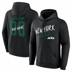 New York Jets Hustle Personalized Name & Number Hoodie Black - NFL
