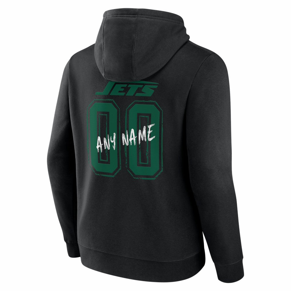 New York Jets Hustle Personalized Name & Number Hoodie Black - NFL