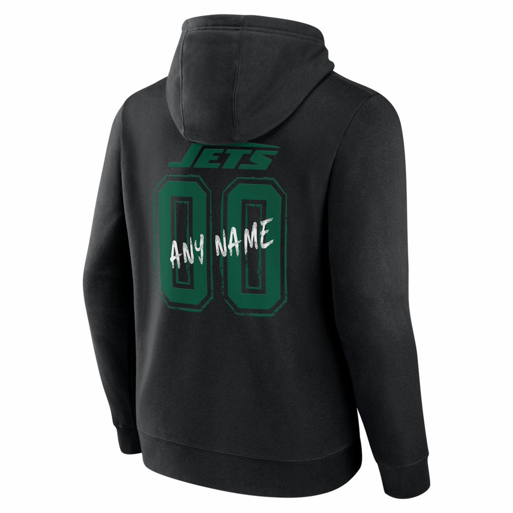 New York Jets Hustle Personalized Name & Number Hoodie Black - NFL