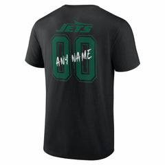New York Jets Hustle Personalized Name & Number T-Shirt Black - NFL