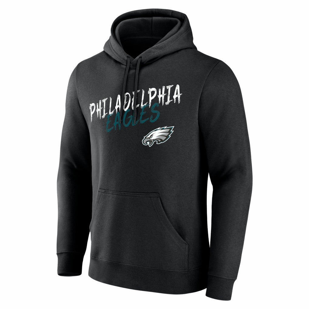 Philadelphia Eagles Hustle Personalized Name & Number Hoodie Black - NFL
