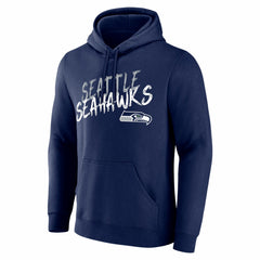 Seattle Seahawks Hustle Personalized Name & Number Hoodie College Navy - NFL
