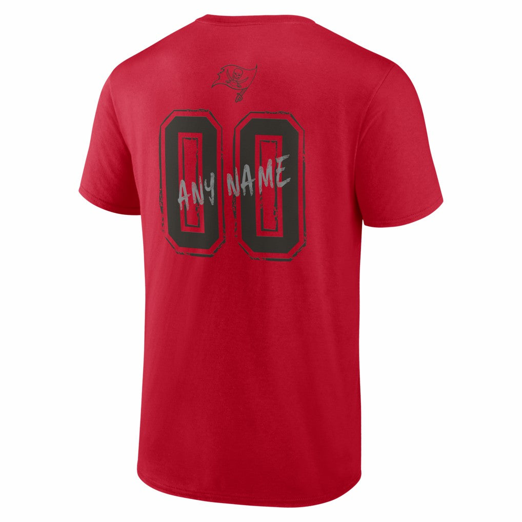 Tampa Bay Buccaneers Hustle Personalized Name & Number T-Shirt Red - NFL