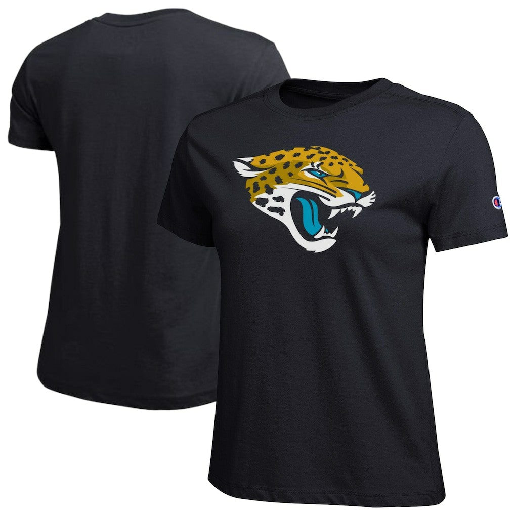 Jacksonville Jaguars Champion Women's Logo T-Shirt Black - NFL