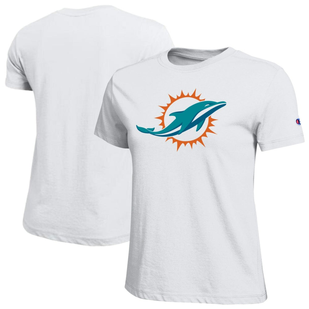 Miami Dolphins Champion Women's Logo T-Shirt White - NFL