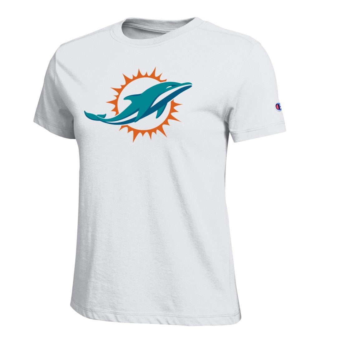 Miami Dolphins Champion Women's Logo T-Shirt White - NFL