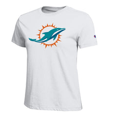 Miami Dolphins Champion Women's Logo T-Shirt White - NFL