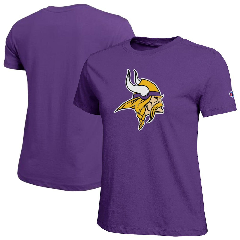 Minnesota Vikings Champion Women's Logo T-Shirt Purple - NFL