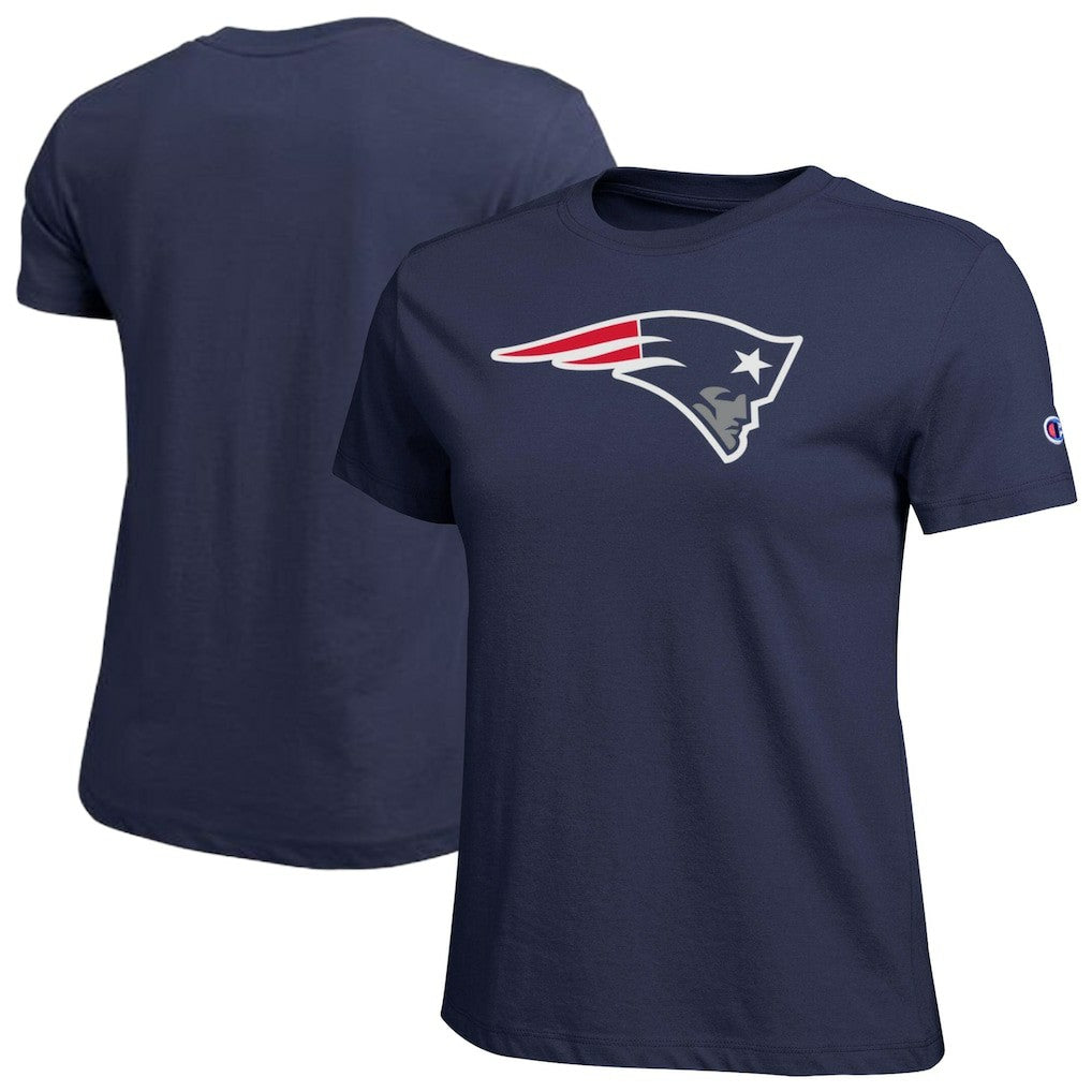New England Patriots Champion Women's Logo T-Shirt Navy - NFL