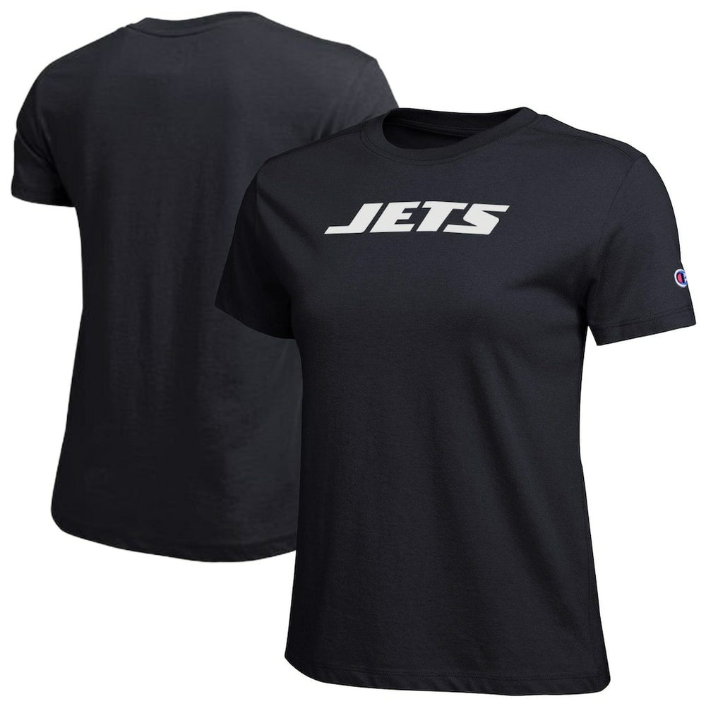 New York Jets Champion Women's Logo T-Shirt Black - NFL
