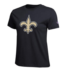 New Orleans Saints Champion Women's Logo T-Shirt Black - NFL