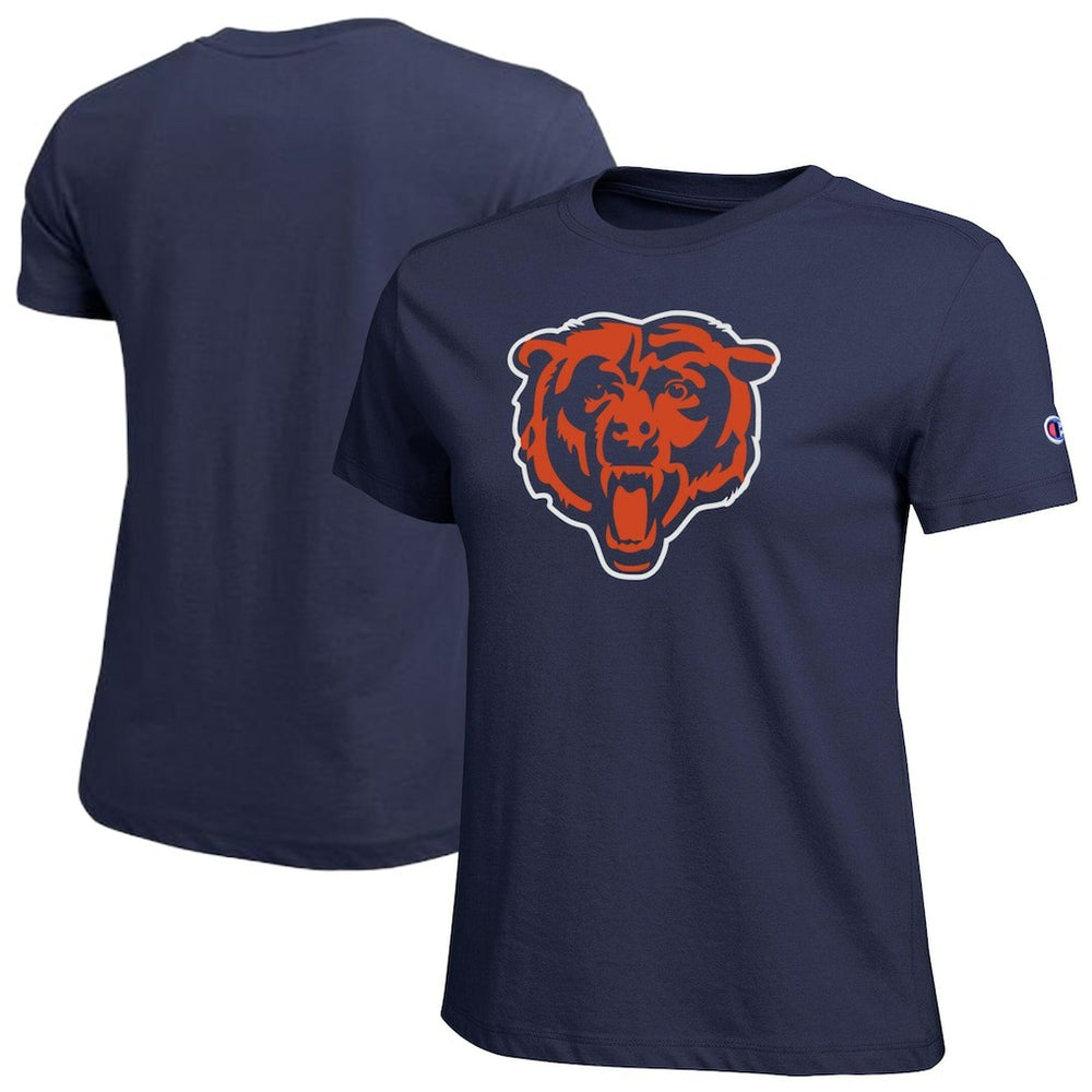 Chicago Bears Champion Women's Logo T-Shirt Navy - NFL