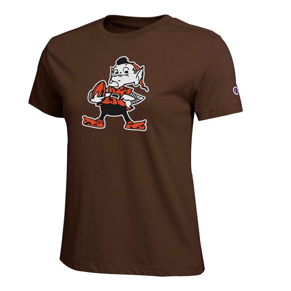 Cleveland Browns Champion Women's Logo T-Shirt Brown - NFL