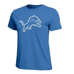 Detroit Lions Champion Women's Logo T-Shirt Blue - NFL