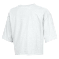 New Orleans Saints Champion Women's Boyfriend Cropped T-Shirt White - NFL