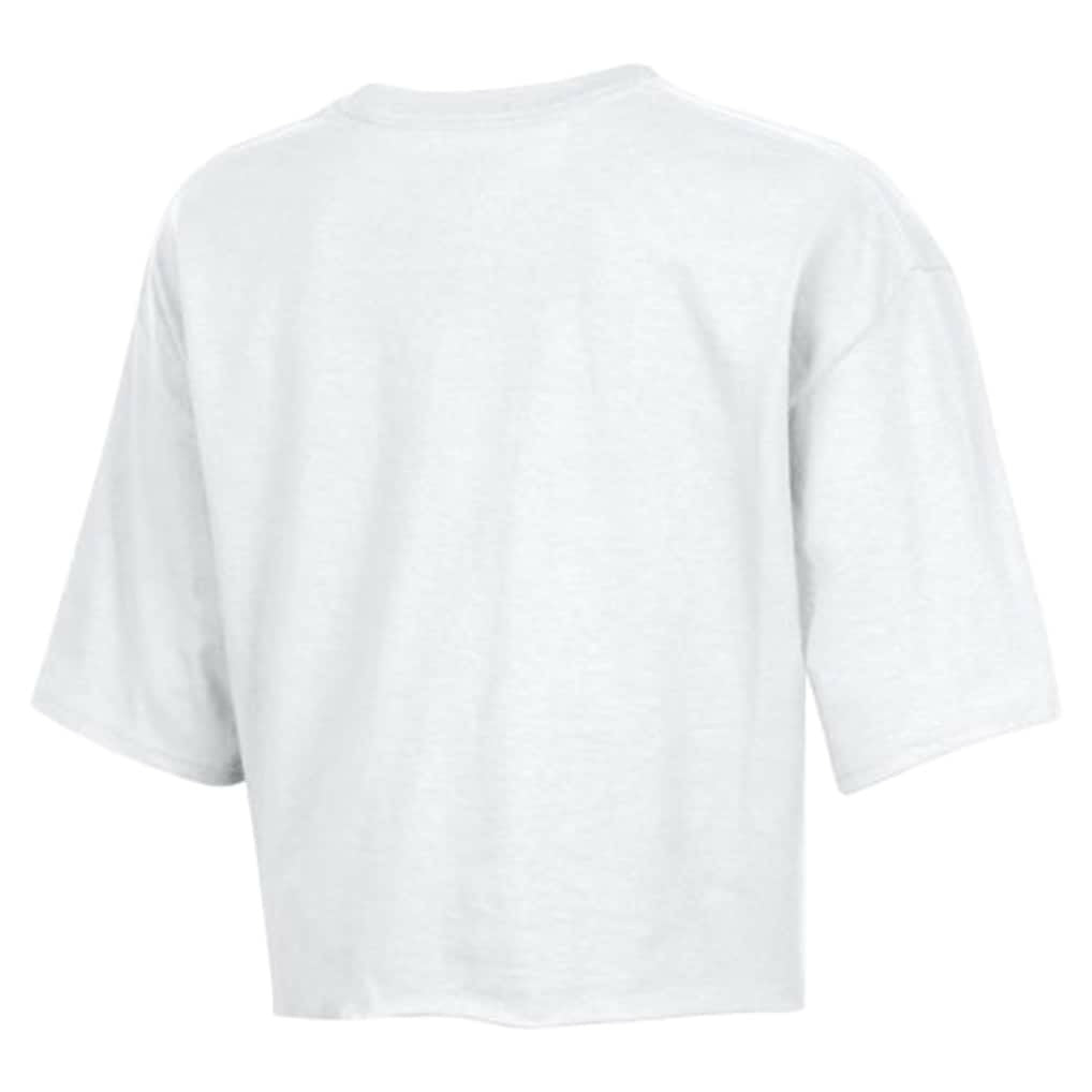 New England Patriots Champion Women's Boyfriend Cropped T-Shirt White - NFL