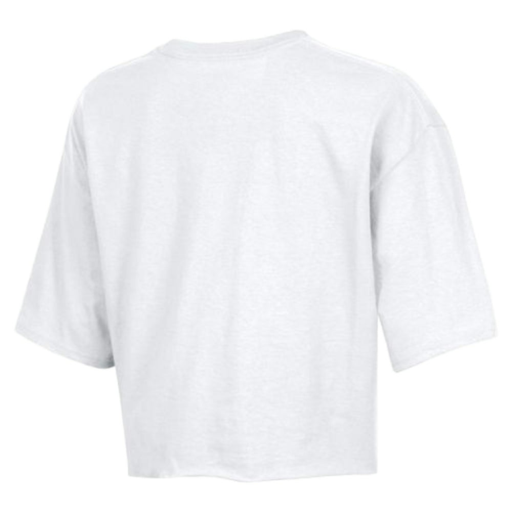 Seattle Seahawks Champion Women's Boyfriend Cropped T-Shirt White - NFL