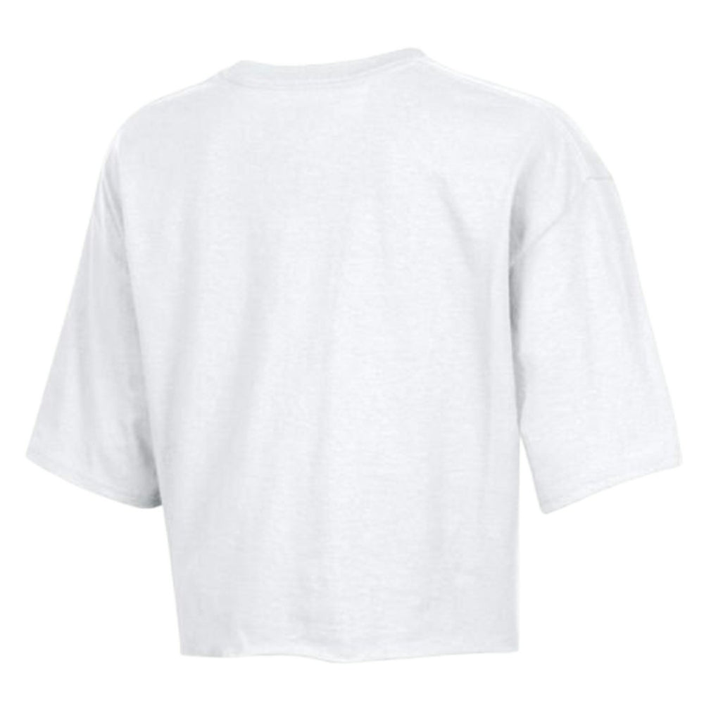 Detroit Lions Champion Women's Boyfriend Cropped T-Shirt White - NFL