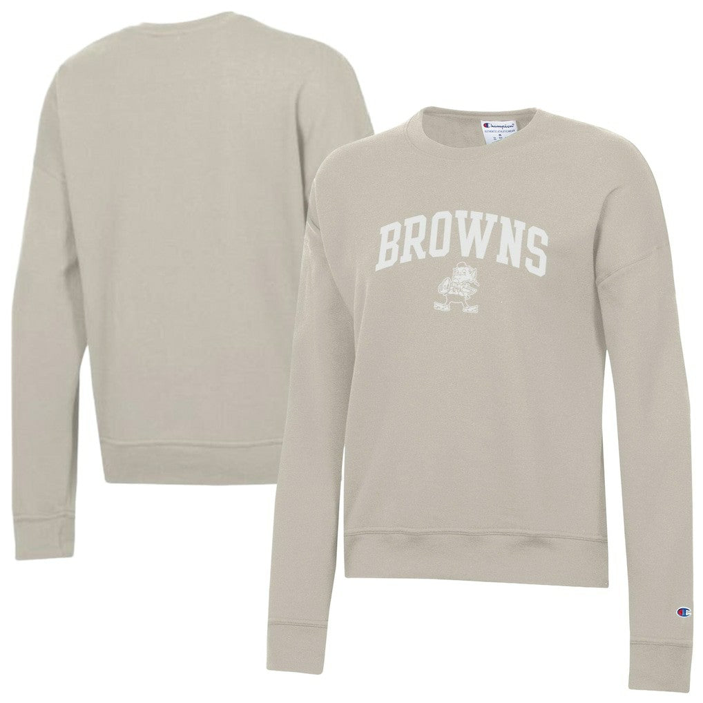 Cleveland Browns Champion Women's Powerblend Cocoa Butter Fleece Sweatshirt Light Brown - NFL