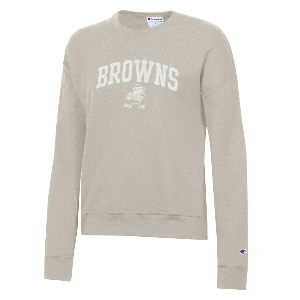 Cleveland Browns Champion Women's Powerblend Cocoa Butter Fleece Sweatshirt Light Brown - NFL