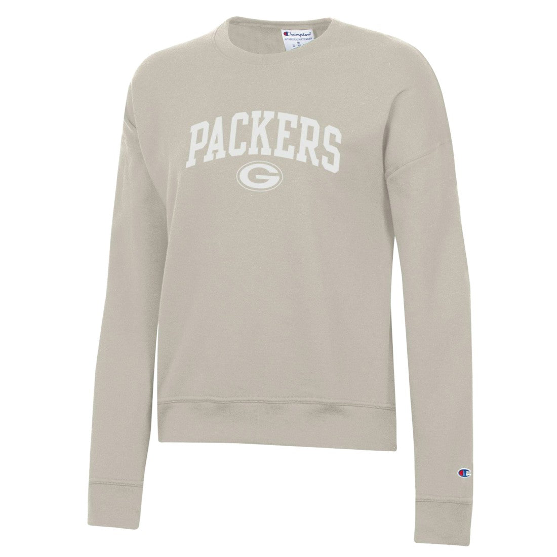 Green Bay Packers Champion Women's Powerblend Cocoa Butter Fleece Sweatshirt Light Brown - NFL