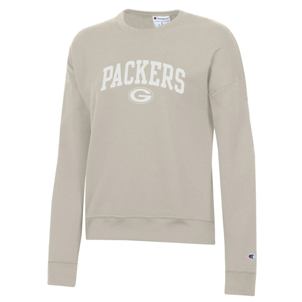 Green Bay Packers Champion Women's Powerblend Cocoa Butter Fleece Sweatshirt Light Brown - NFL