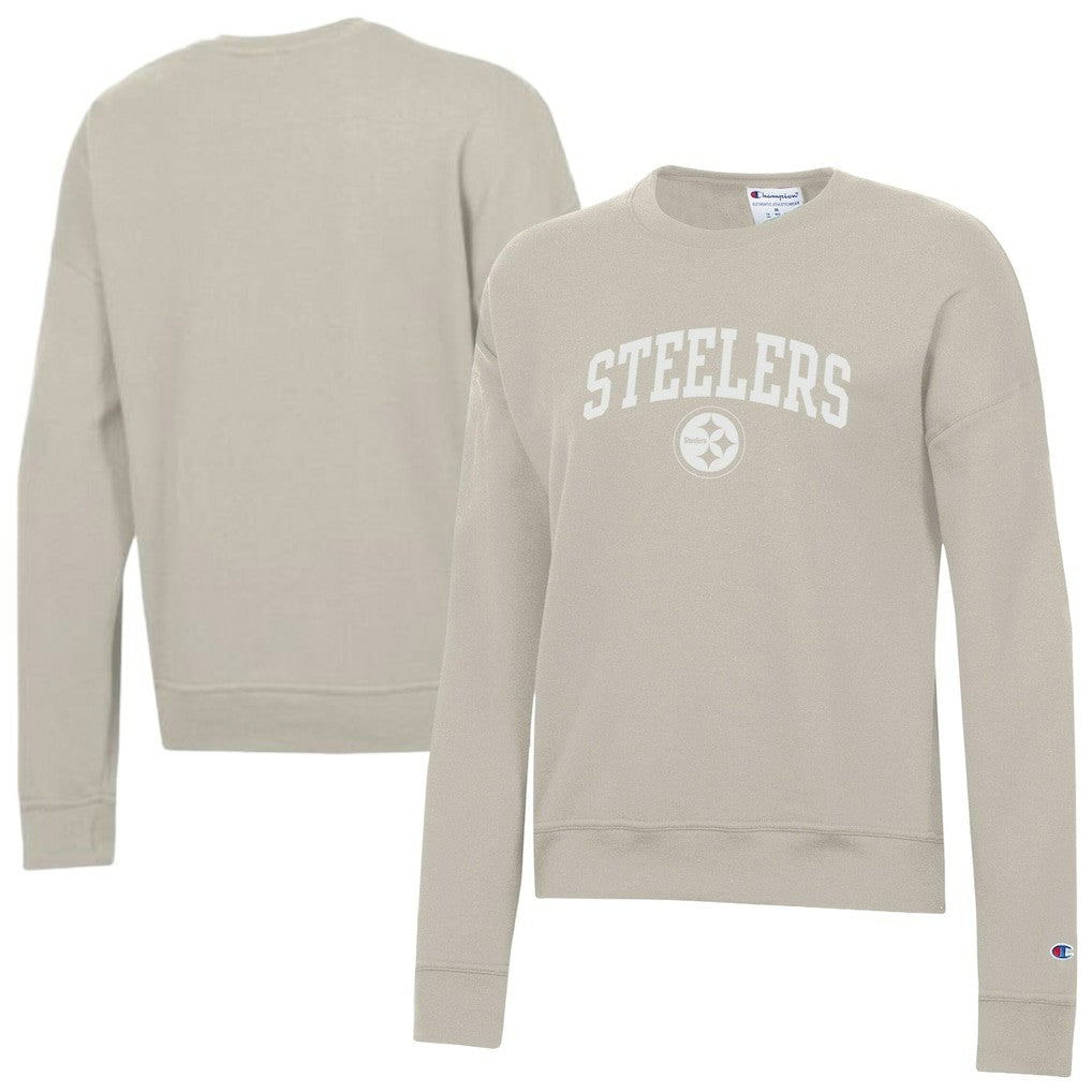 Pittsburgh Steelers Champion Women's Powerblend Cocoa Butter Fleece Sweatshirt Light Brown - NFL