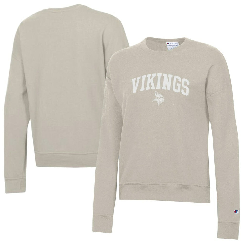 Minnesota Vikings Champion Women's Powerblend Cocoa Butter Fleece Sweatshirt Light Brown - NFL