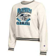 Carolina Panthers Champion Women's Reverse Weave Fleece Sweatshirt Cream - NFL