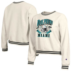 Miami Dolphins Champion Women's Reverse Weave Fleece Sweatshirt Cream - NFL