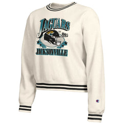 Jacksonville Jaguars Champion Women's Reverse Weave Fleece Sweatshirt Cream - NFL