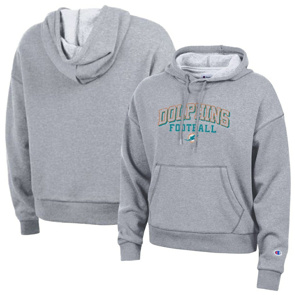 Miami Dolphins Champion Women's Triumph Tri-Blend Hoodie Gray - NFL