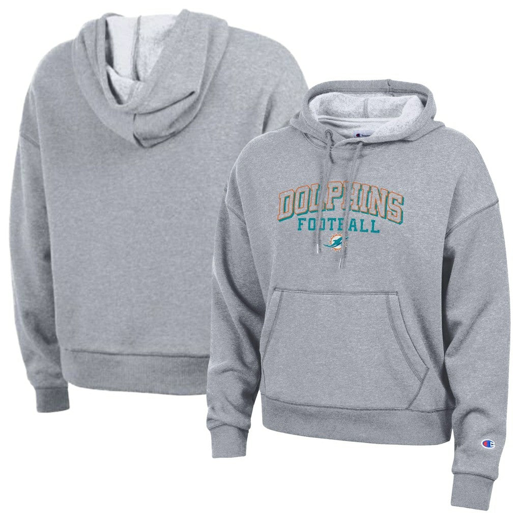 Miami Dolphins Champion Women's Triumph Tri-Blend Hoodie Gray - NFL
