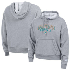 Miami Dolphins Champion Women's Triumph Tri-Blend Hoodie Gray - NFL