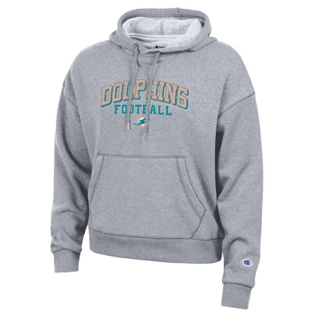 Miami Dolphins Champion Women's Triumph Tri-Blend Hoodie Gray - NFL