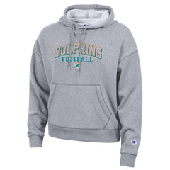 Miami Dolphins Champion Women's Triumph Tri-Blend Hoodie Gray - NFL