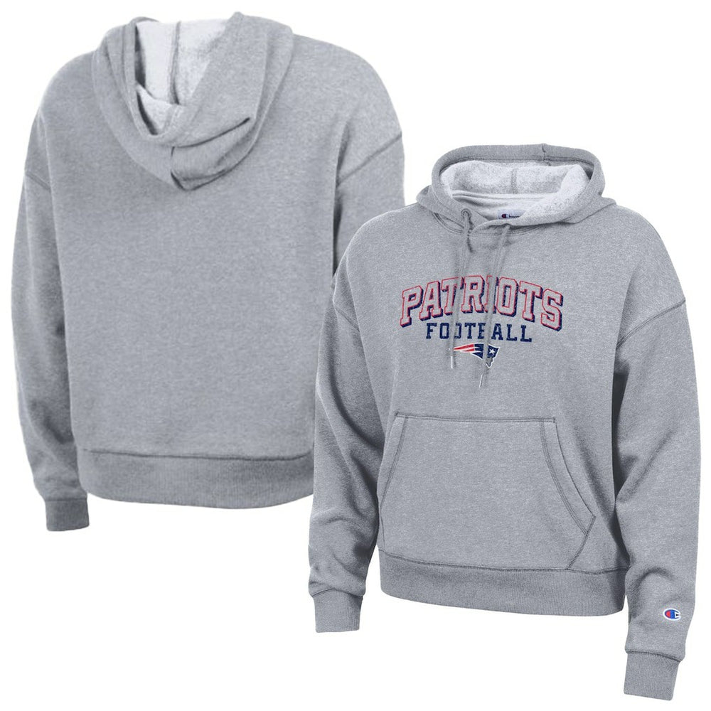 New England Patriots Champion Women's Triumph Tri-Blend Hoodie Gray - NFL