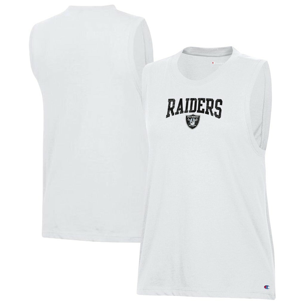 Las Vegas Raiders Champion Women's Muscle Tank Top White - NFL