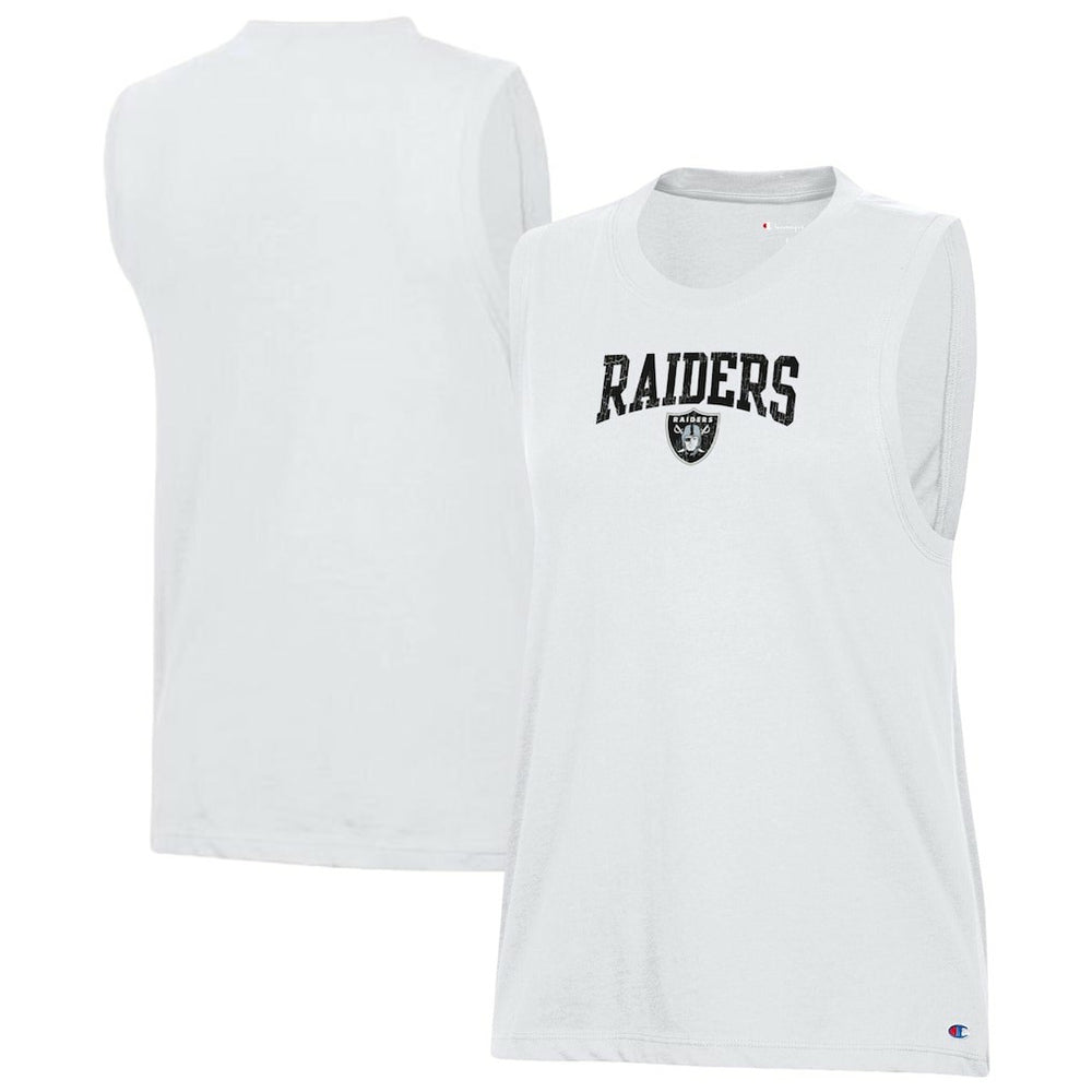 Las Vegas Raiders Champion Women's Muscle Tank Top White - NFL