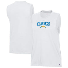 Los Angeles Chargers Champion Women's Muscle Tank Top White - NFL